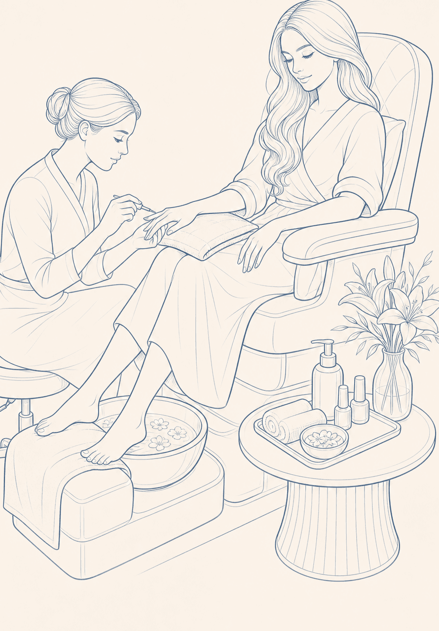 Manicure & Pedicure illustration