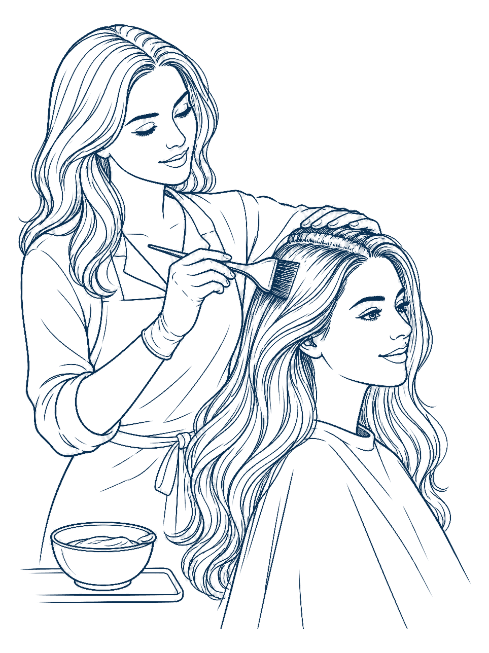 Hair treatments category illustration