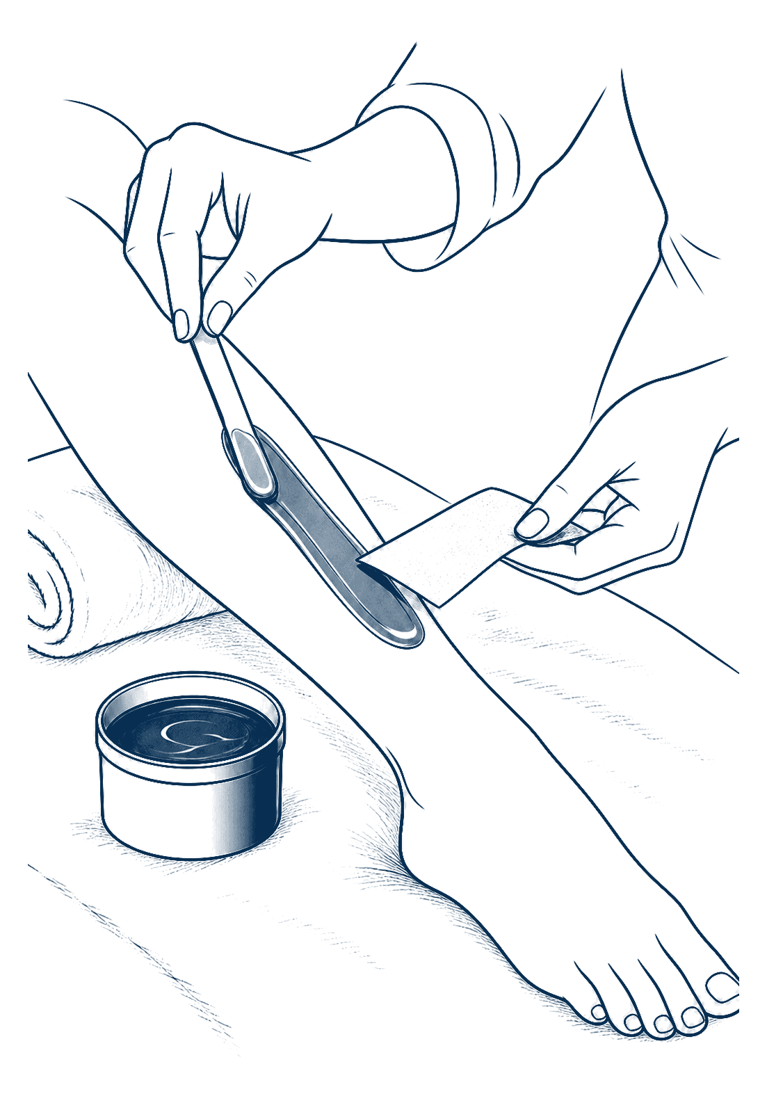 Waxing category illustration